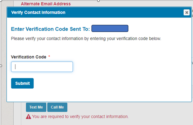 type in verification code in this field