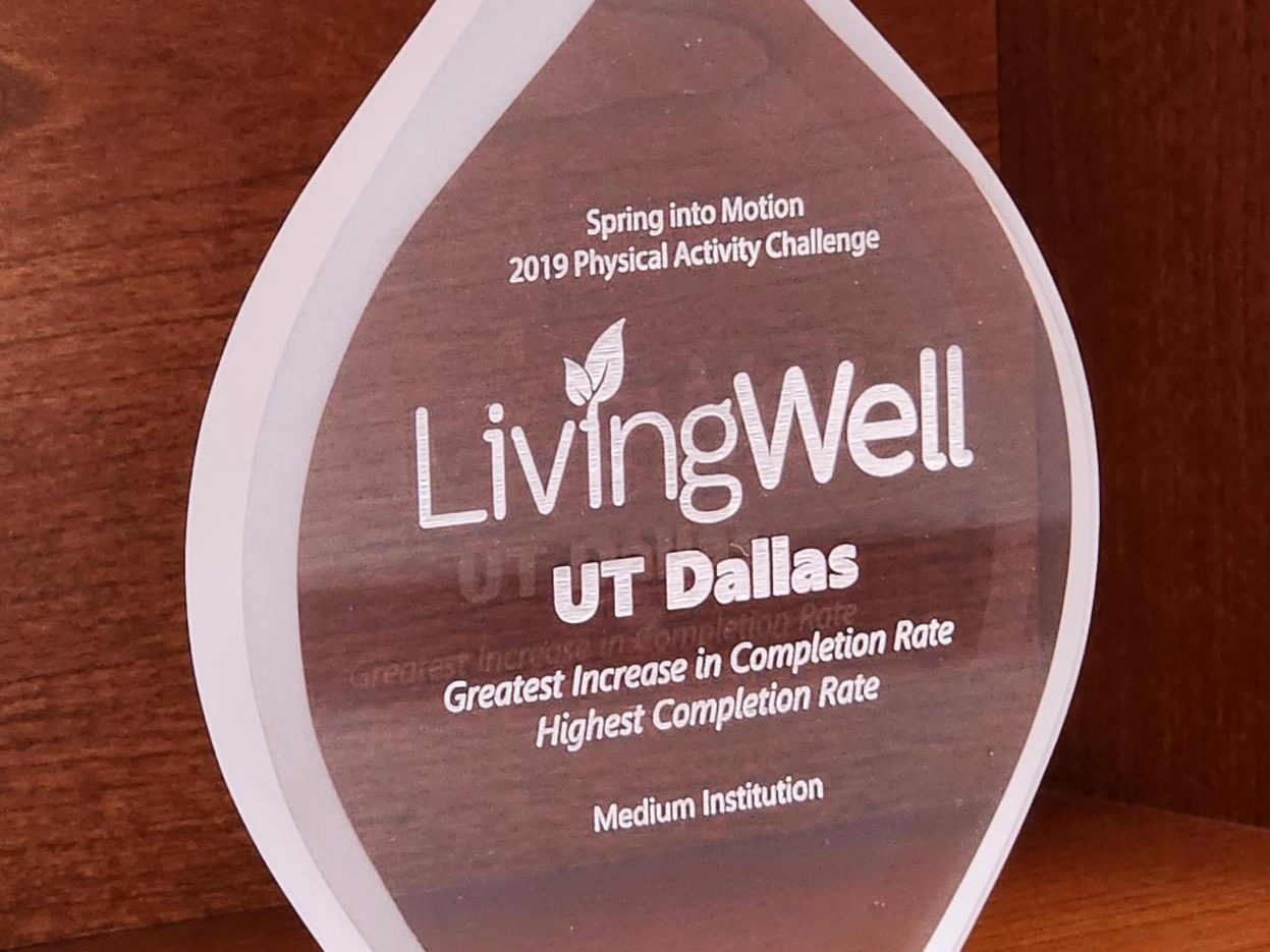 Image of Living Well trophy.